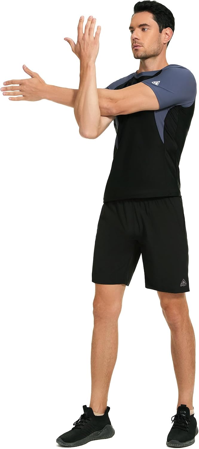 AMZSPORT Men's Rash Guard Shirt, UPF 50+ UV Protection
