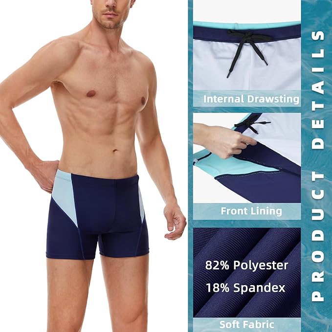 AMZSPORT Men's Short Swimming Trunks