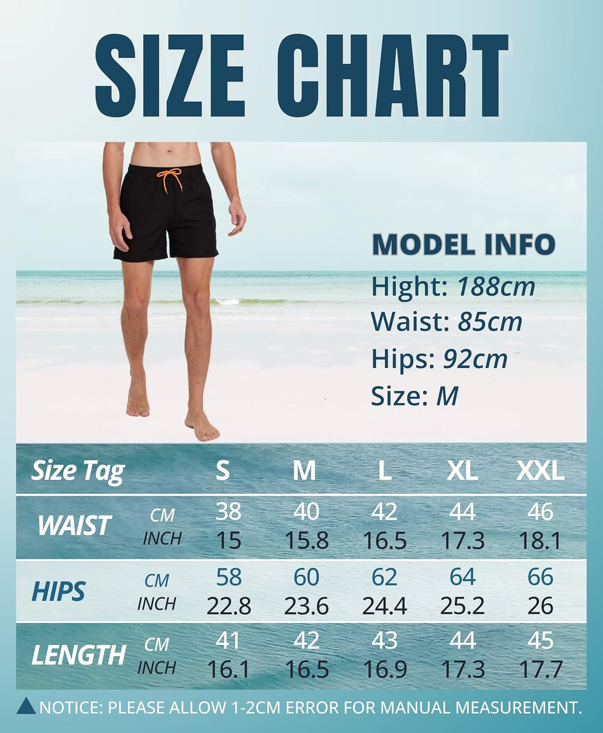 AMZSPORT Men's Swim Trunks