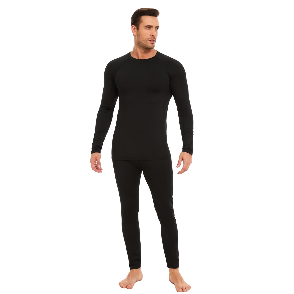 AMZSPORT Men's Warm Thermal Underwear Set, Base Layer