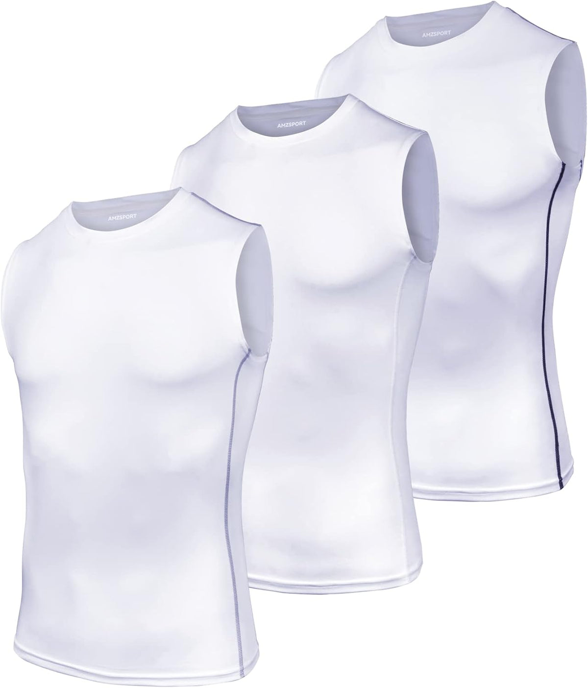AMZSPORT Men's Compression Tank Top Sleeveless Base Layer Shirt