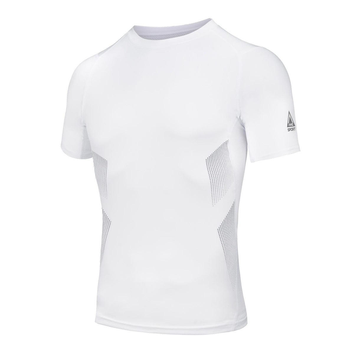 AMZSPORT Men's Short Sleeve Compression Shirt Quick-Dry Running