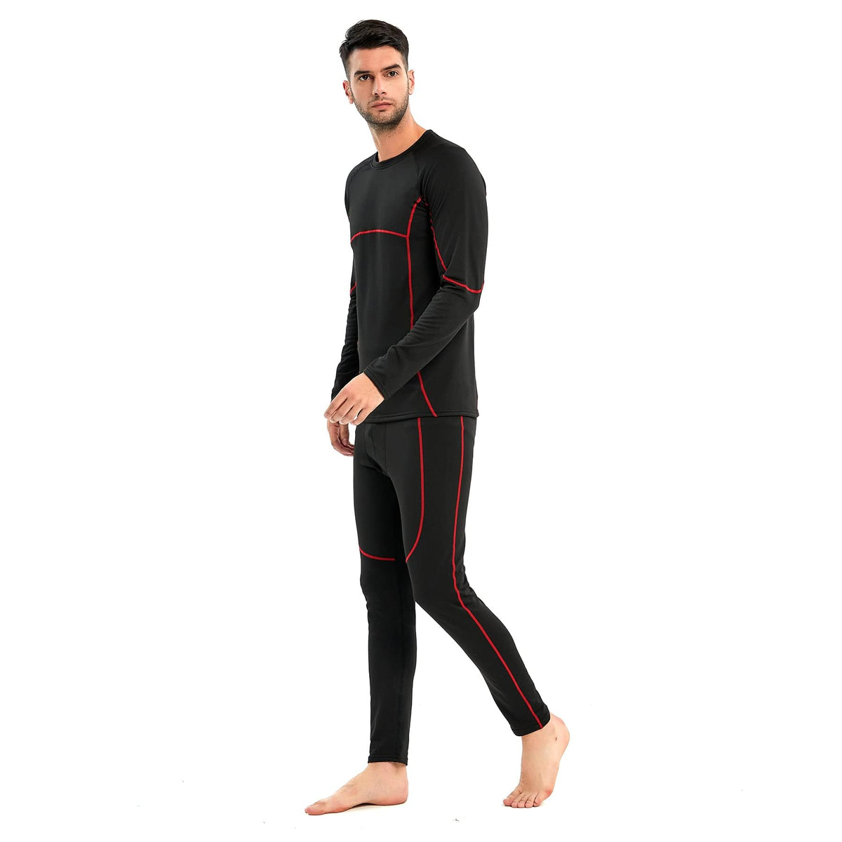 AMZSPORT Men's Warm Thermal Underwear Set, Base Layer