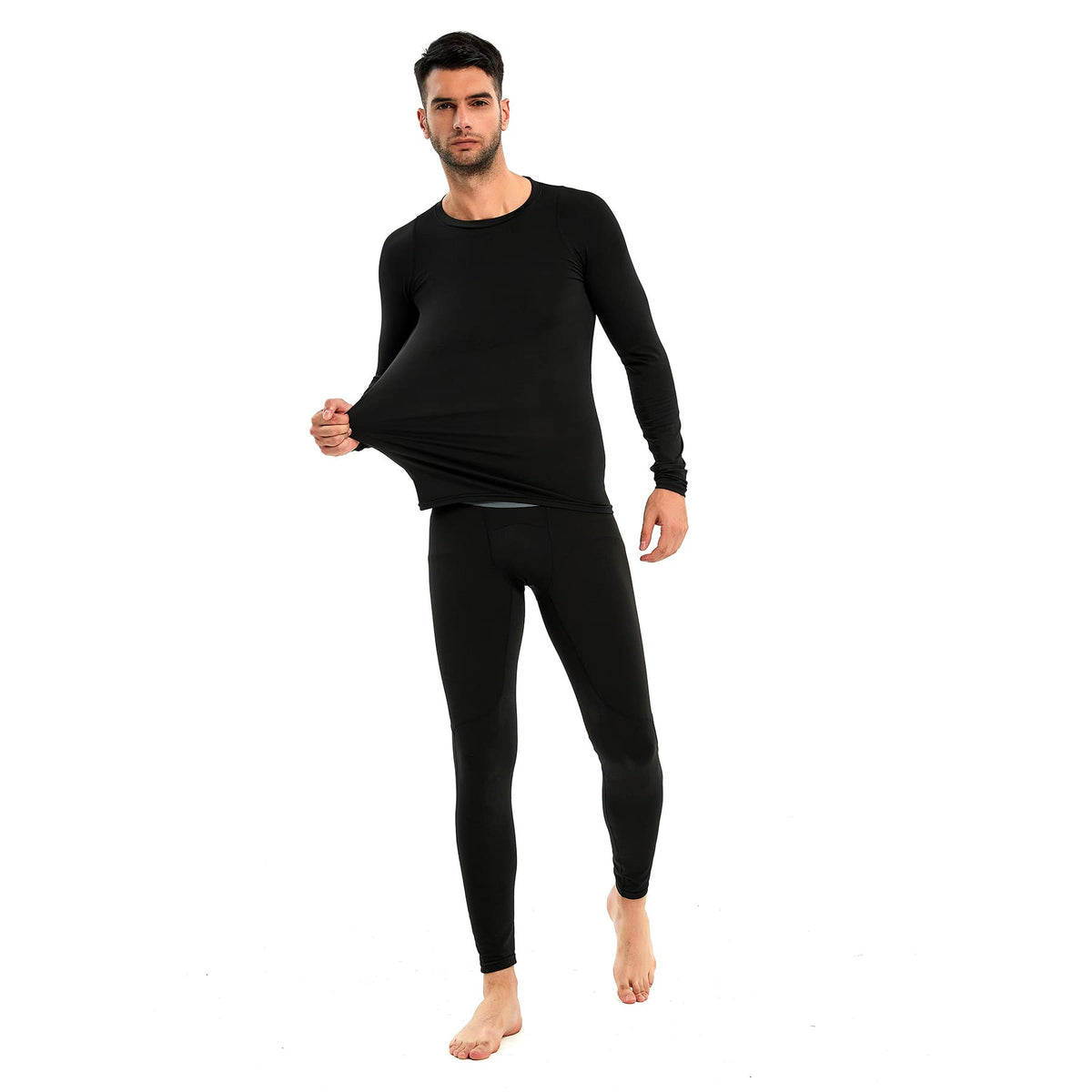 AMZSPORT Men's Long Sleeve Compression Shirt, Quick-Dry