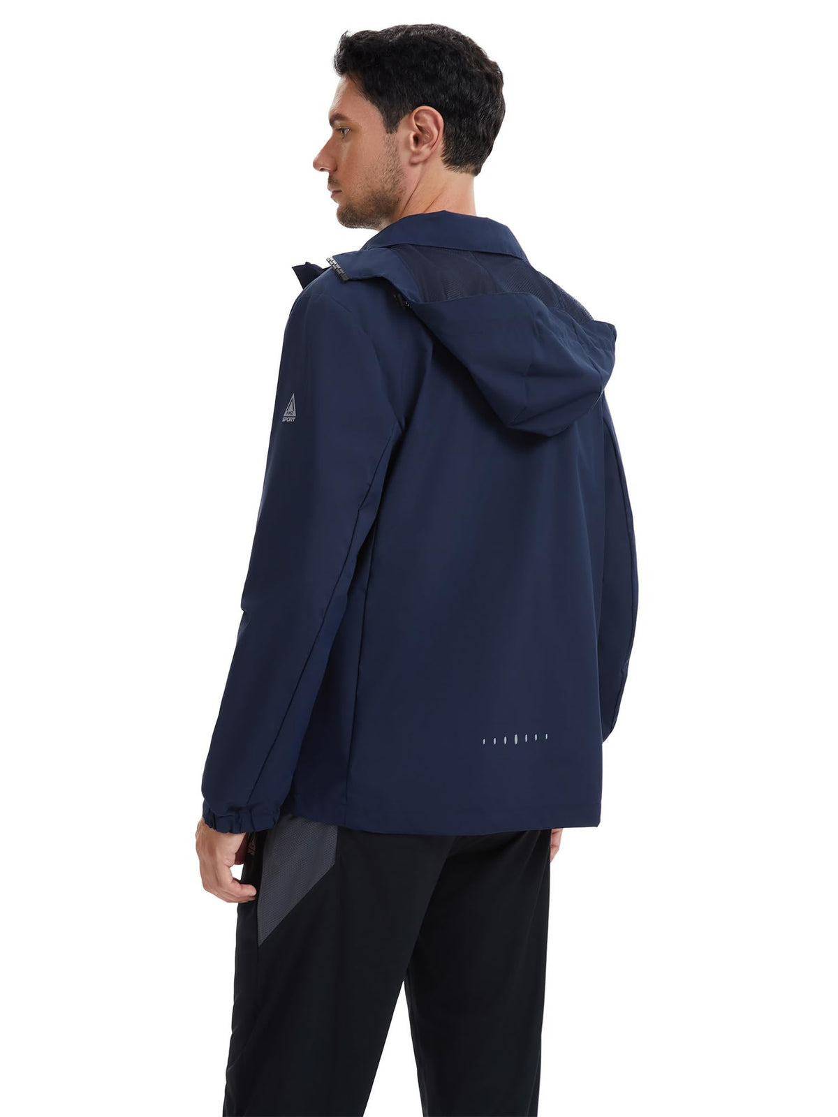 AMZSPORT Men's Hooded Rain Jacket