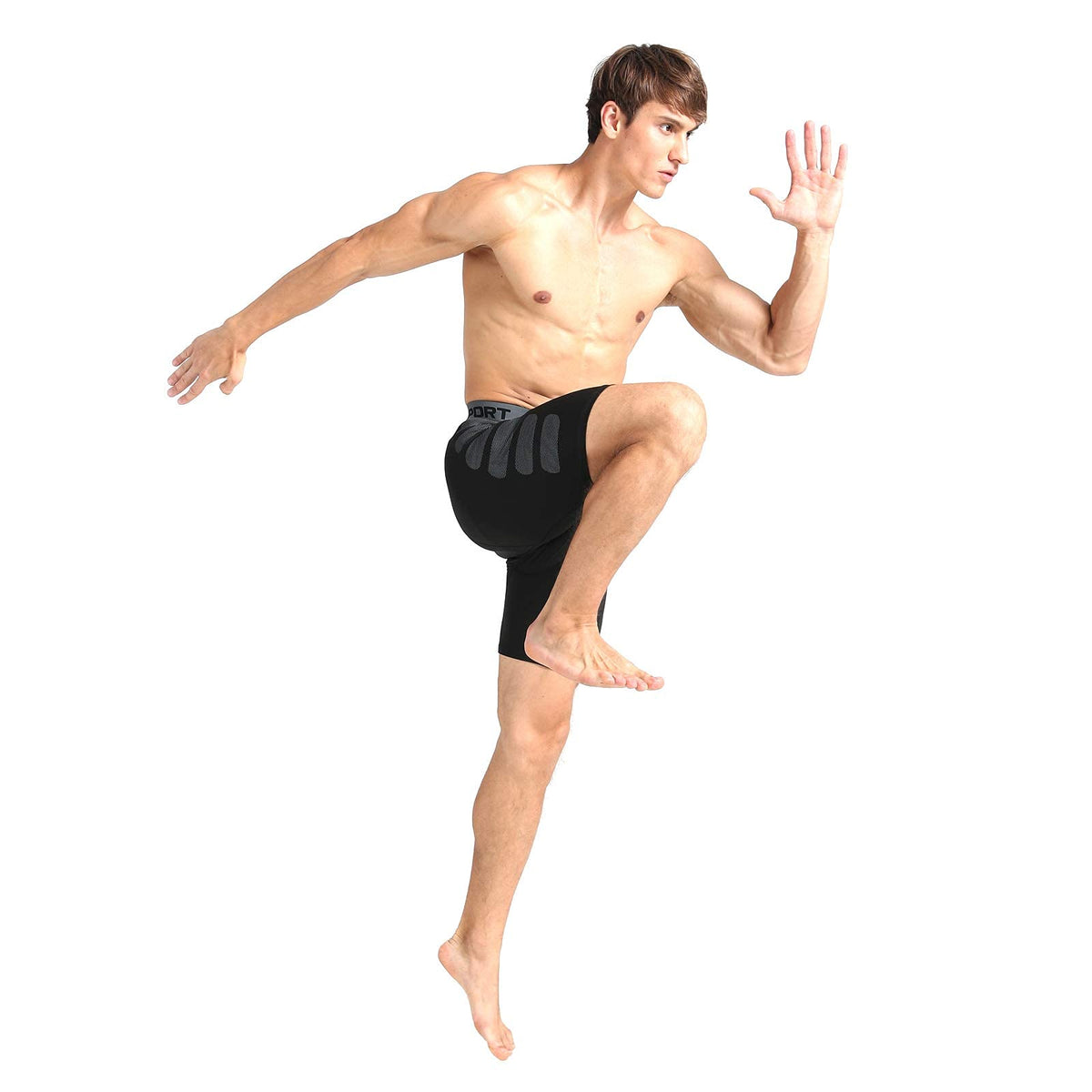AMZSPORT Men's Breathable Compression Shorts