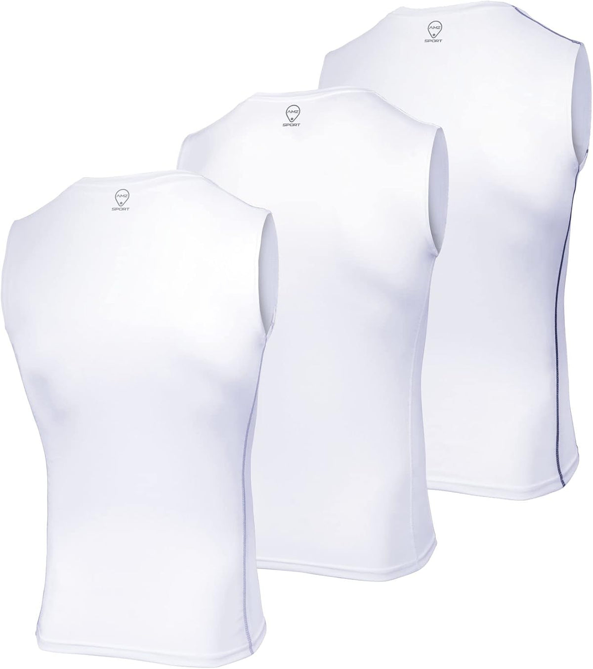 AMZSPORT Men's Compression Tank Top Sleeveless Base Layer Shirt