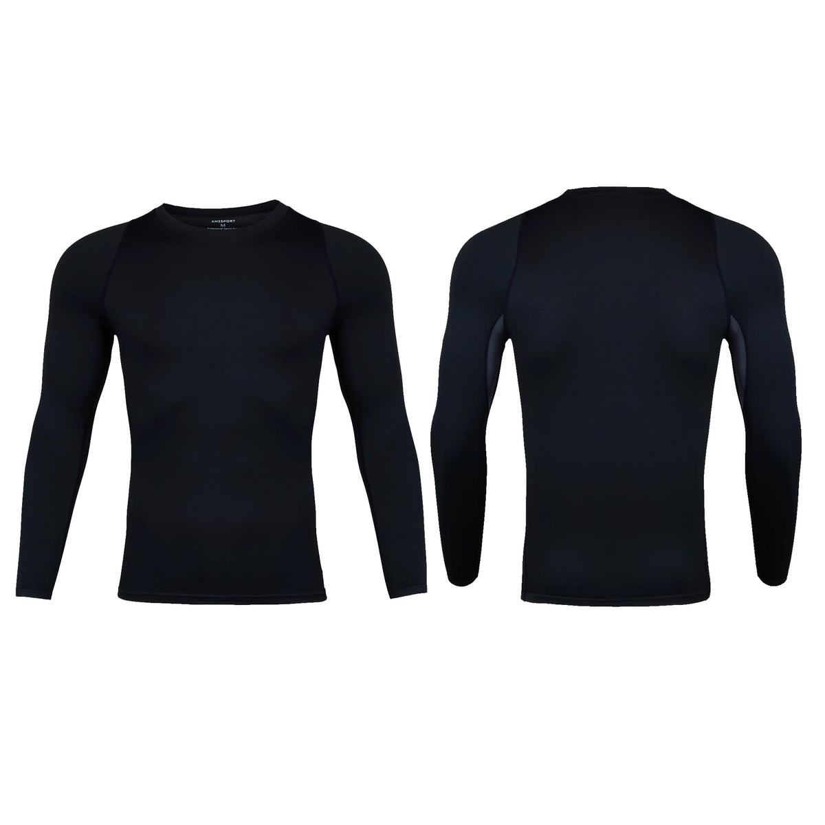AMZSPORT Men's Long Sleeve Compression Shirt, Quick-Dry