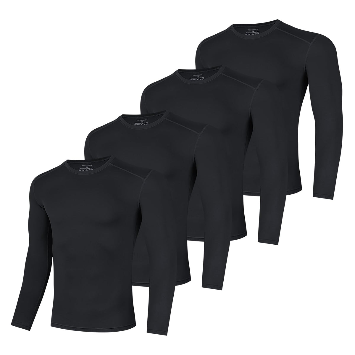 AMZSPORT Men's Long Sleeve Compression Shirt, Quick-Dry