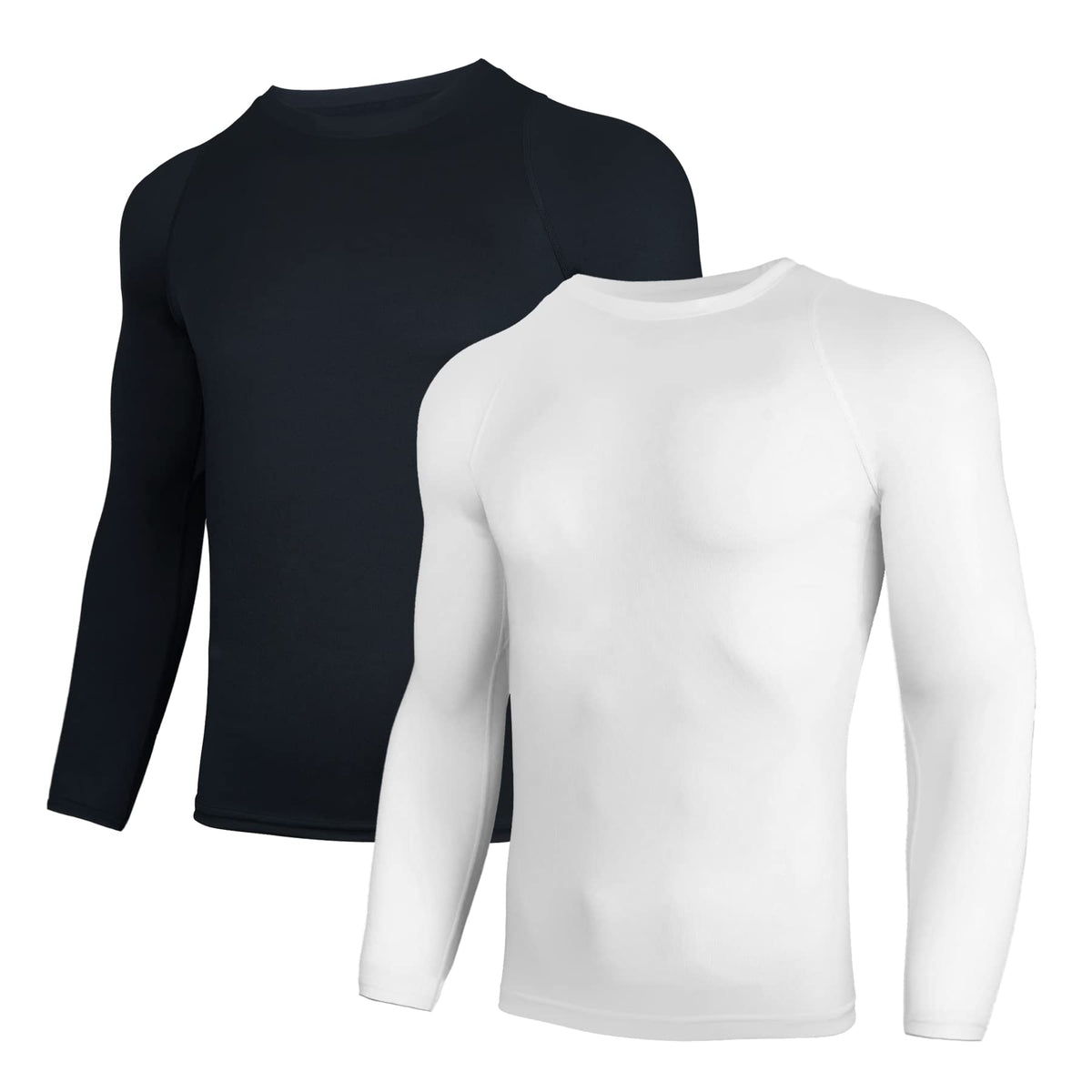 AMZSPORT Men's Long Sleeve Compression Shirt, Quick-Dry