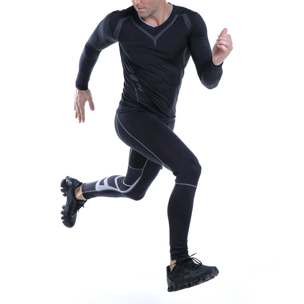 AMZSPORT Men's Long Sleeve Compression Shirt, All-Season