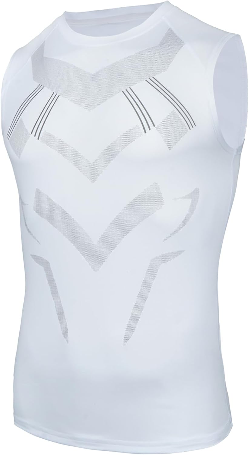 AMZSPORT Men's Compression Tank Top Sleeveless Base Layer Shirt