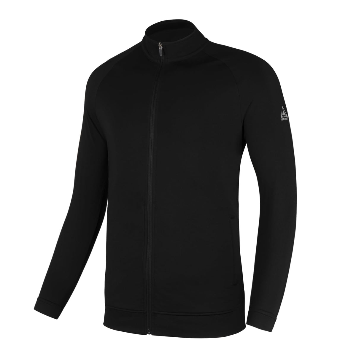 AMZSPORT Men's Microfleece Running Jacket with Zip Pockets