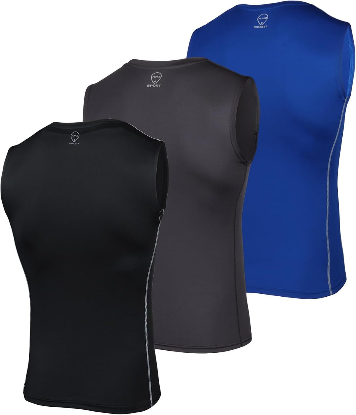 AMZSPORT Men's Compression Tank Top Sleeveless Base Layer Shirt