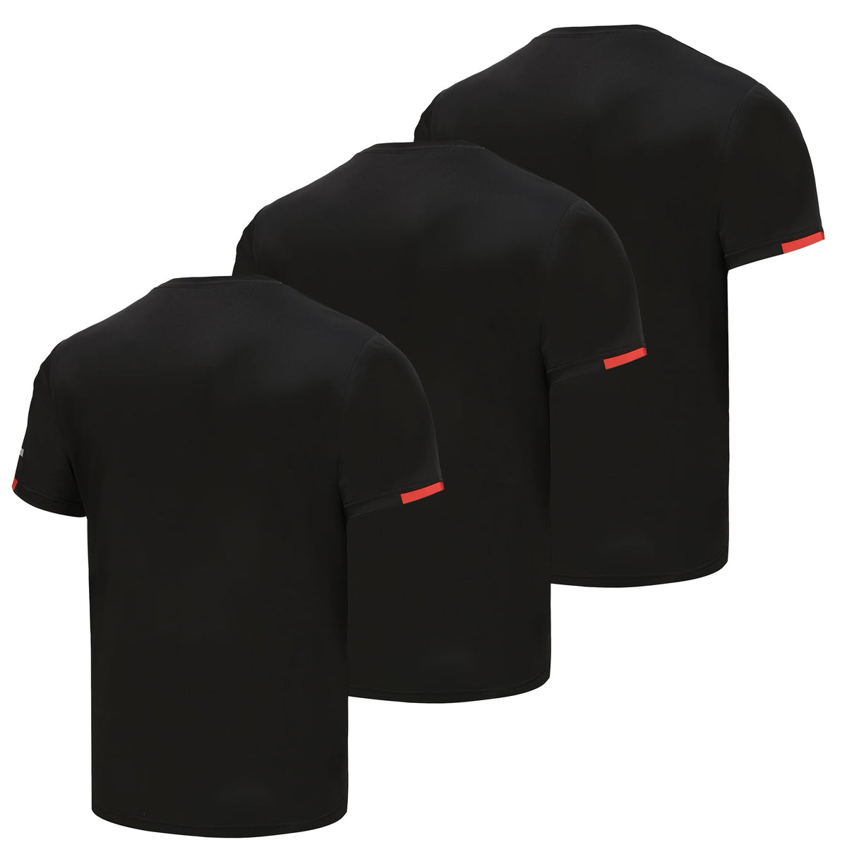 AMZSPORT Herren Sport T-Shirts, 3/5er-Pack Atmungsaktive & Schnelltrocknende Mesh Kurzarmshirts für Laufen, Training & Fitness