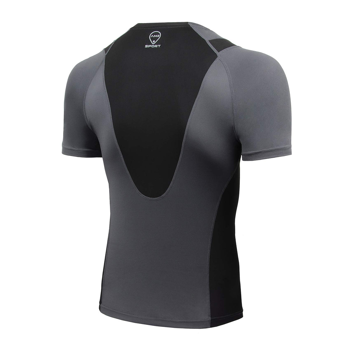 AMZSPORT Men's Short Sleeve Compression Shirt Quick-Dry Running
