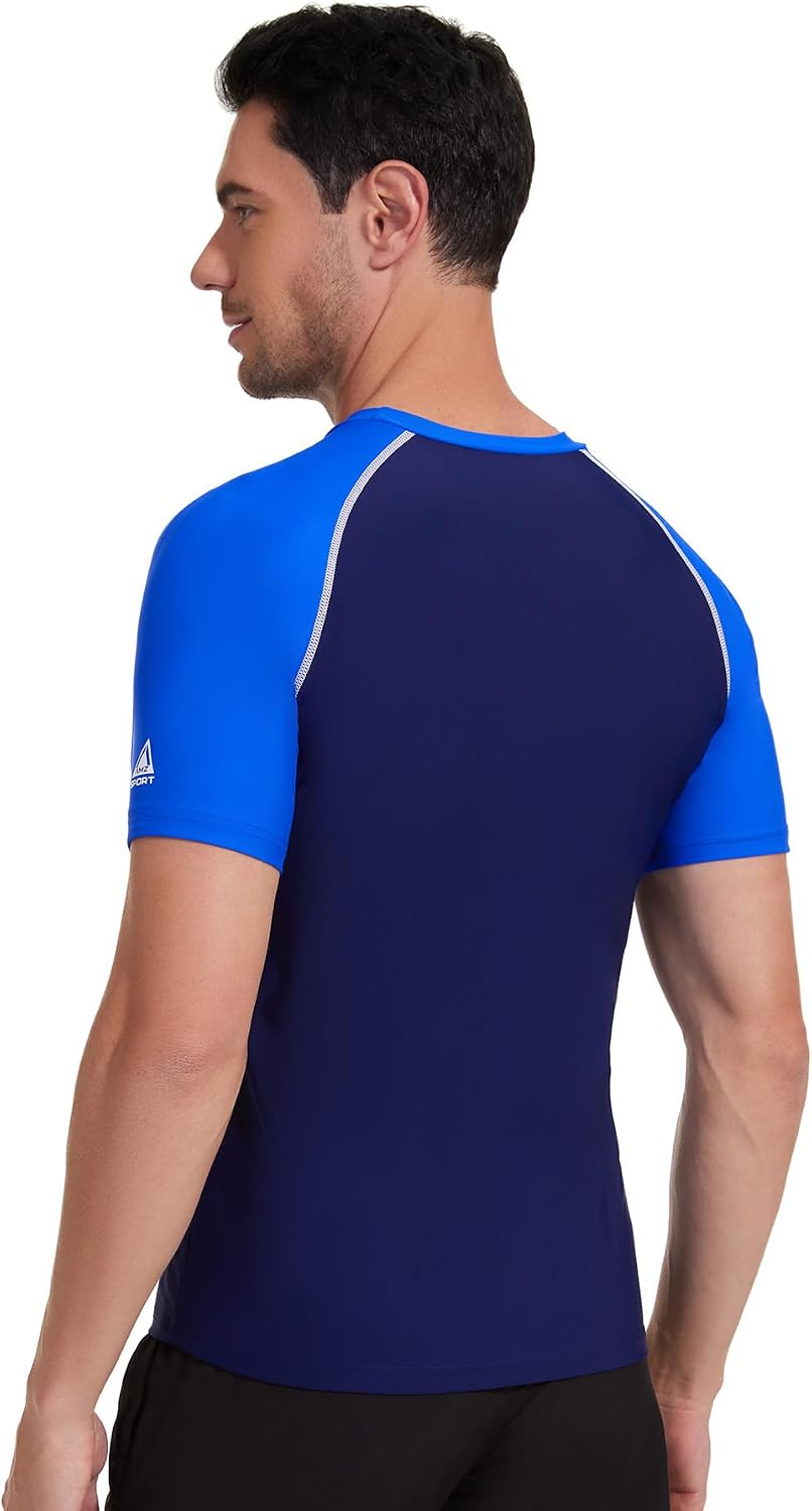 AMZSPORT Men's Rash Guard Shirt, UPF 50+ UV Protection