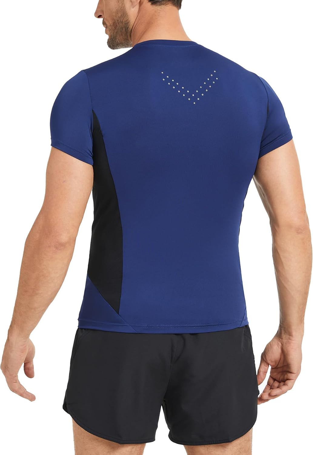AMZSPORT Men's Short Sleeve Compression Shirt, Cool Dry Running Top