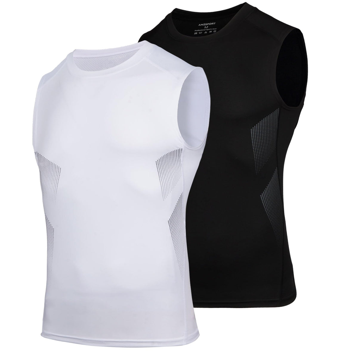 AMZSPORT Men's Sleeveless Compression Tank Top, Breathable
