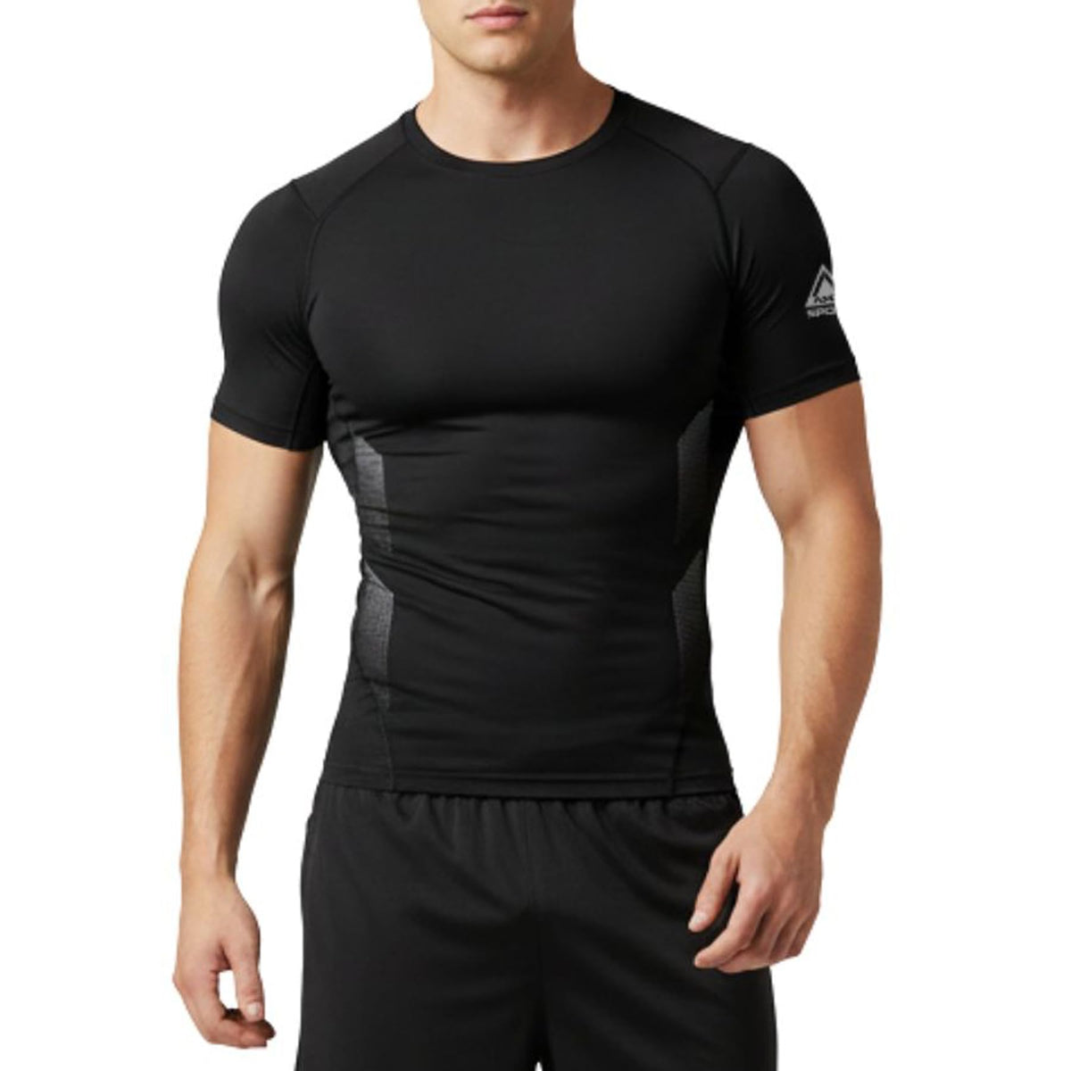 AMZSPORT Men's Short Sleeve Compression Shirt Quick-Dry Running