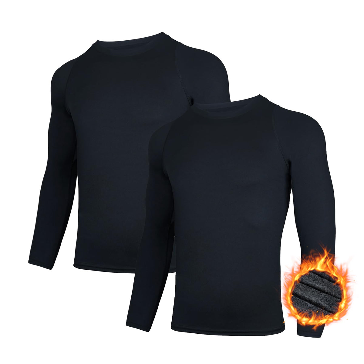 AMZSPORT Men's Long Sleeve Compression Shirt, Quick-Dry