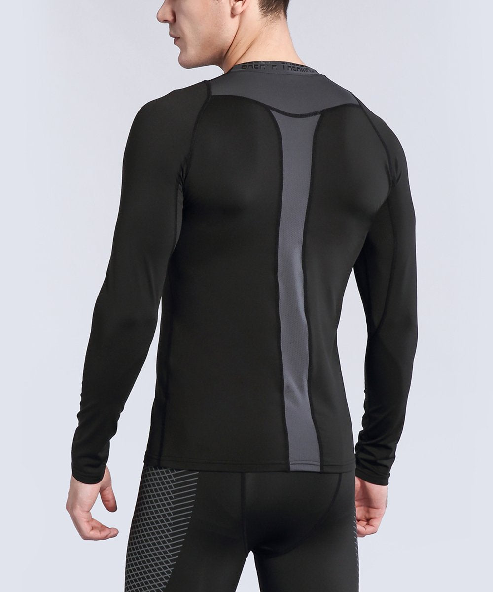 AMZSPORT Men's Long Sleeve Compression Shirt, All-Season