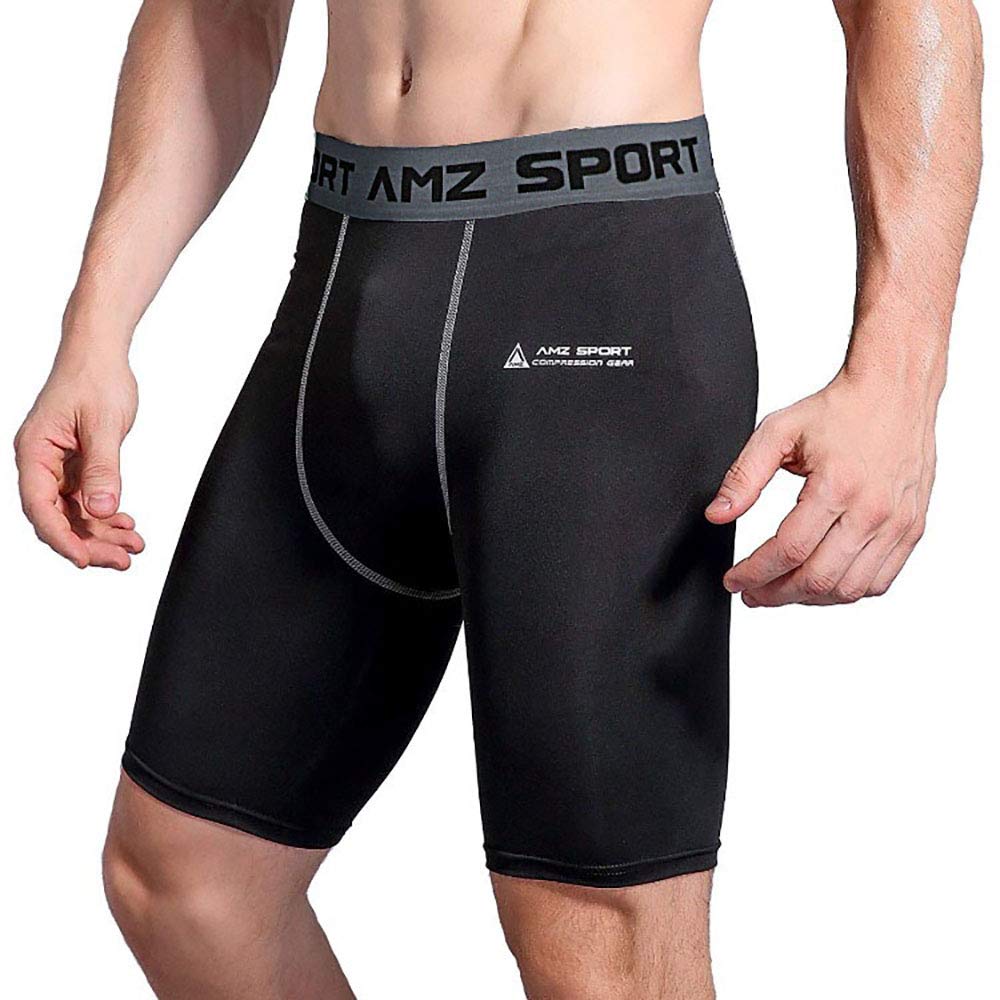 AMZSPORT Men's Breathable Compression Shorts