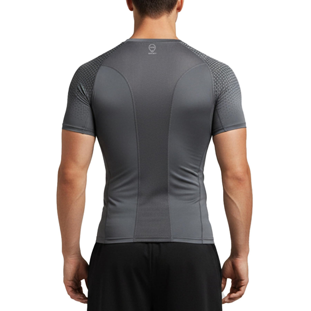 AMZSPORT Men's Short Sleeve Compression Shirt Quick-Dry Running Top
