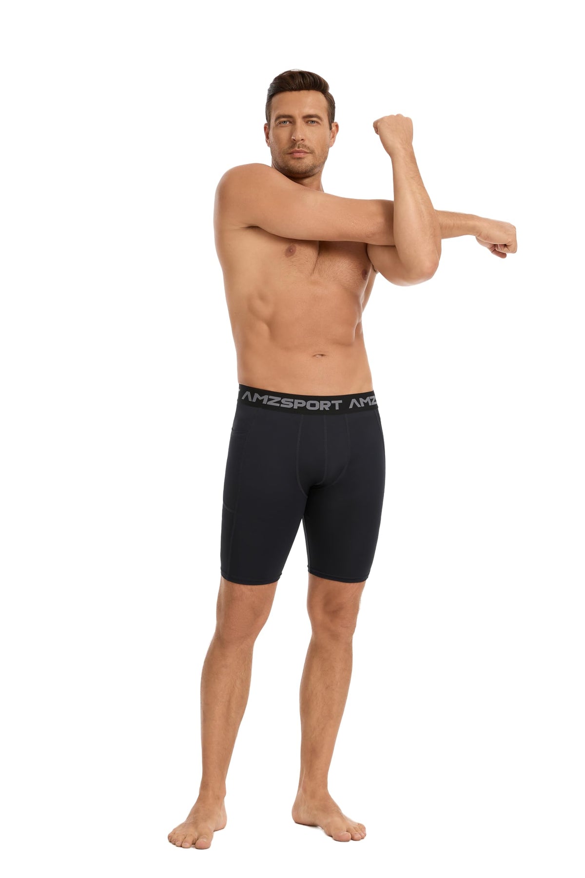AMZSPORT Men's Breathable Compression Shorts