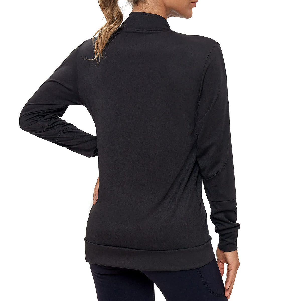 AMZSPORT Women's Running Jacket Long Sleeve with Pockets