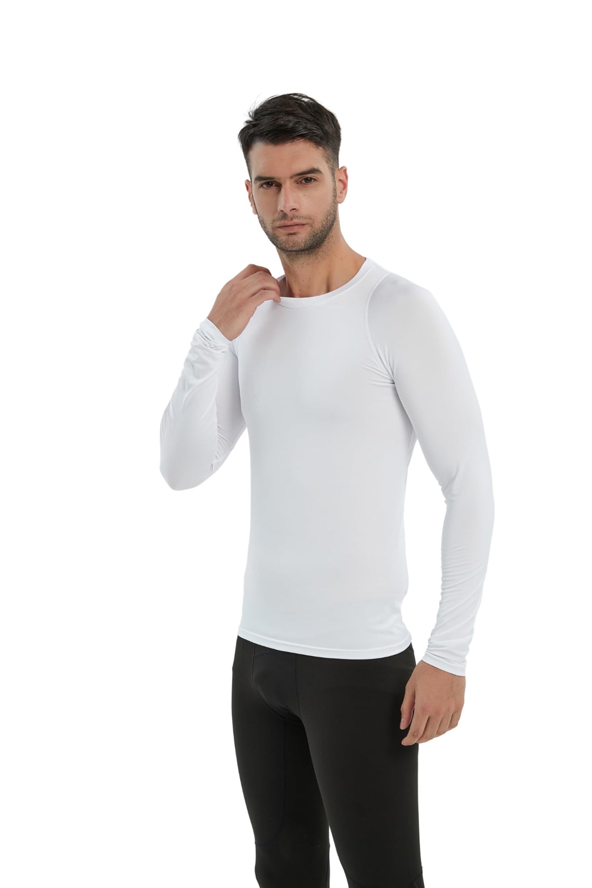 AMZSPORT Men's Long Sleeve Compression Shirt, Quick-Dry