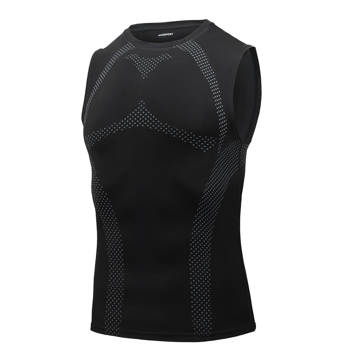 AMZSPORT Men's Compression Sleeveless Shirt, Sports Tank Top