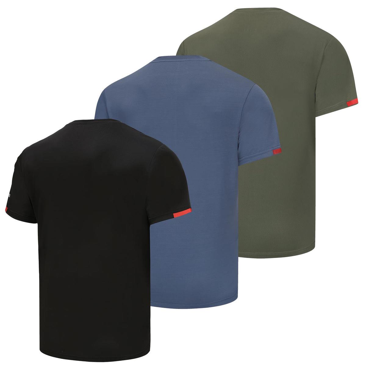 AMZSPORT Herren Sport T-Shirts, 3/5er-Pack Atmungsaktive & Schnelltrocknende Mesh Kurzarmshirts für Laufen, Training & Fitness