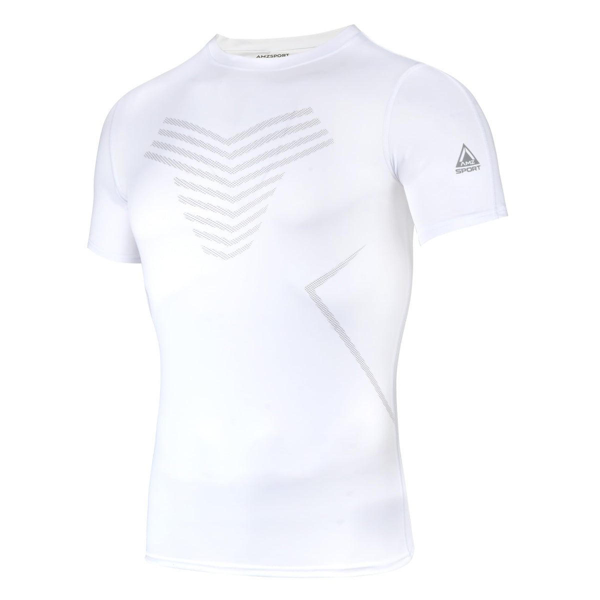 AMZSPORT Men's 1/2-Pack Short Sleeve Compression Shirt Running Top
