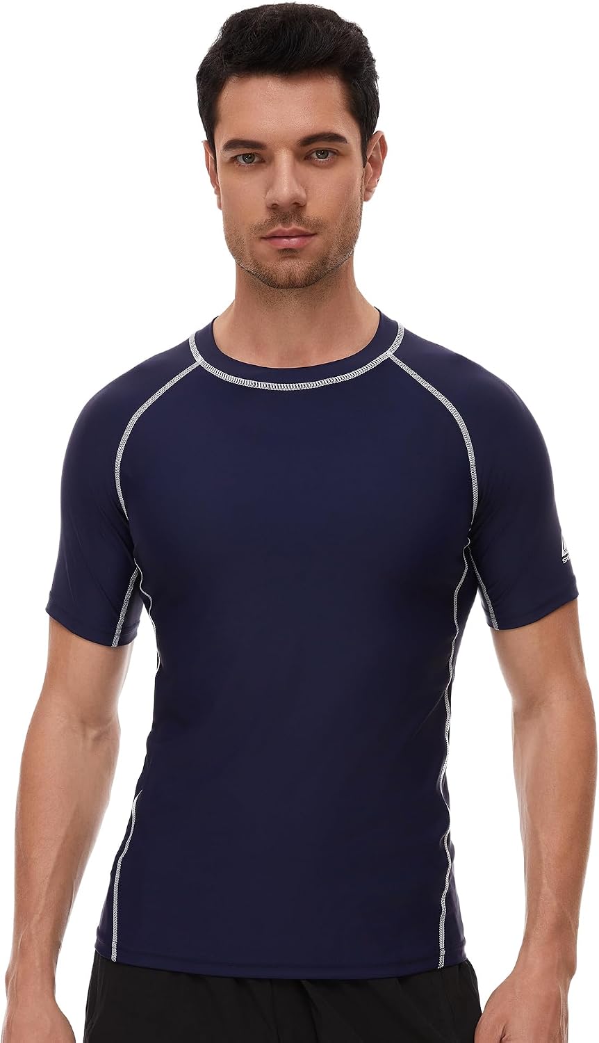 AMZSPORT Men's Rash Guard Shirt, UPF 50+ UV Protection