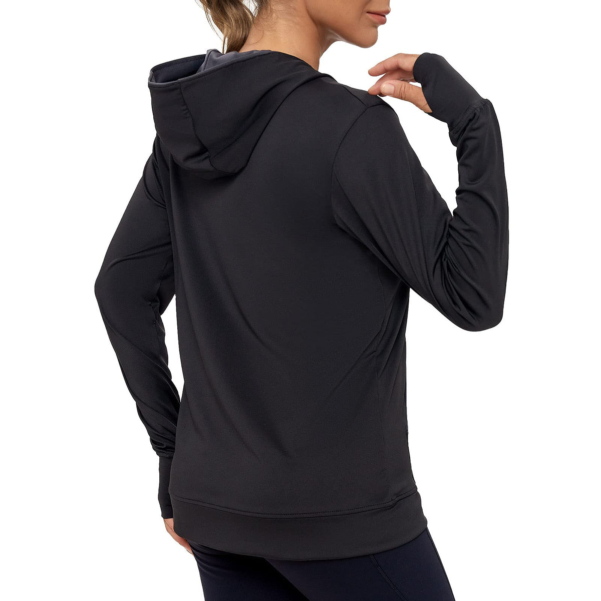AMZSPORT Women's Running Jacket Long Sleeve with Pockets