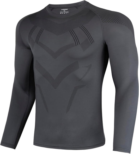 AMZSPORT Men's Long Sleeve Compression Shirt