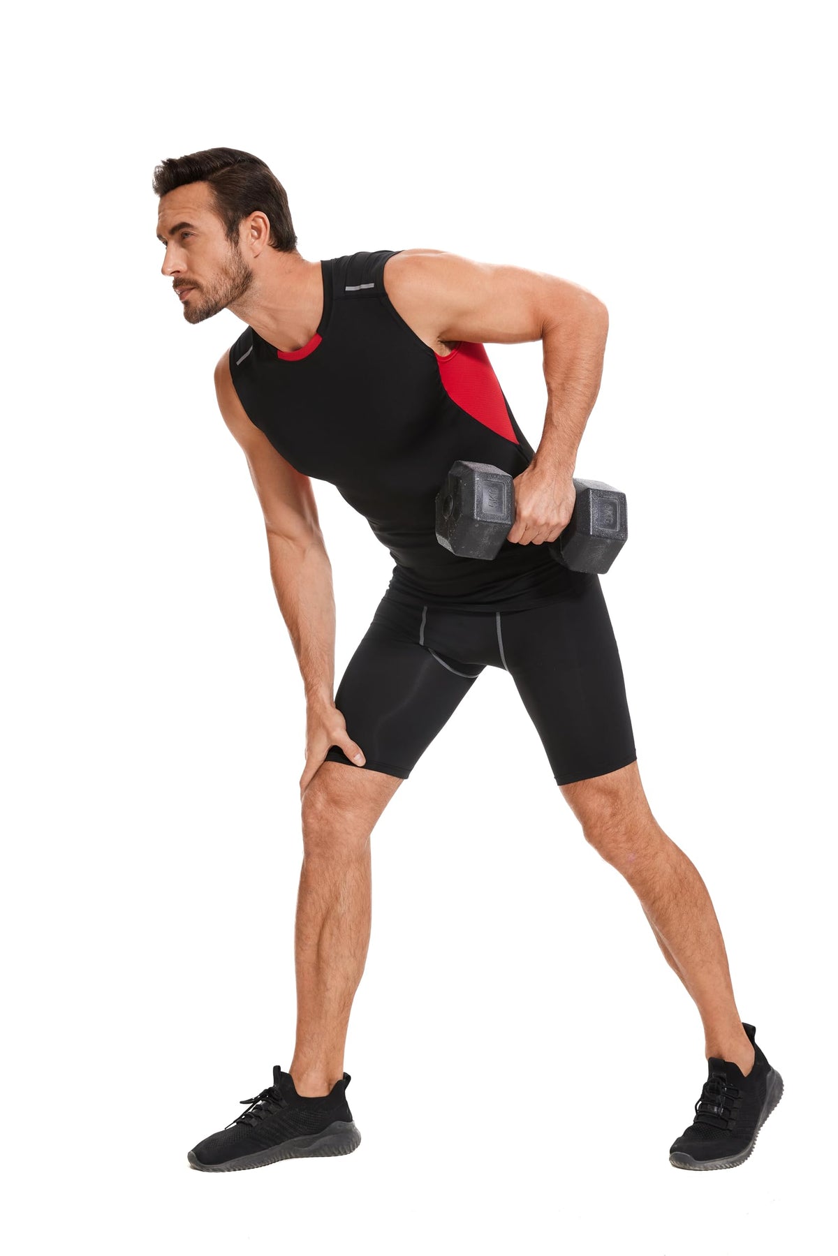 AMZSPORT Men's Sleeveless Compression Tank Top, Breathable