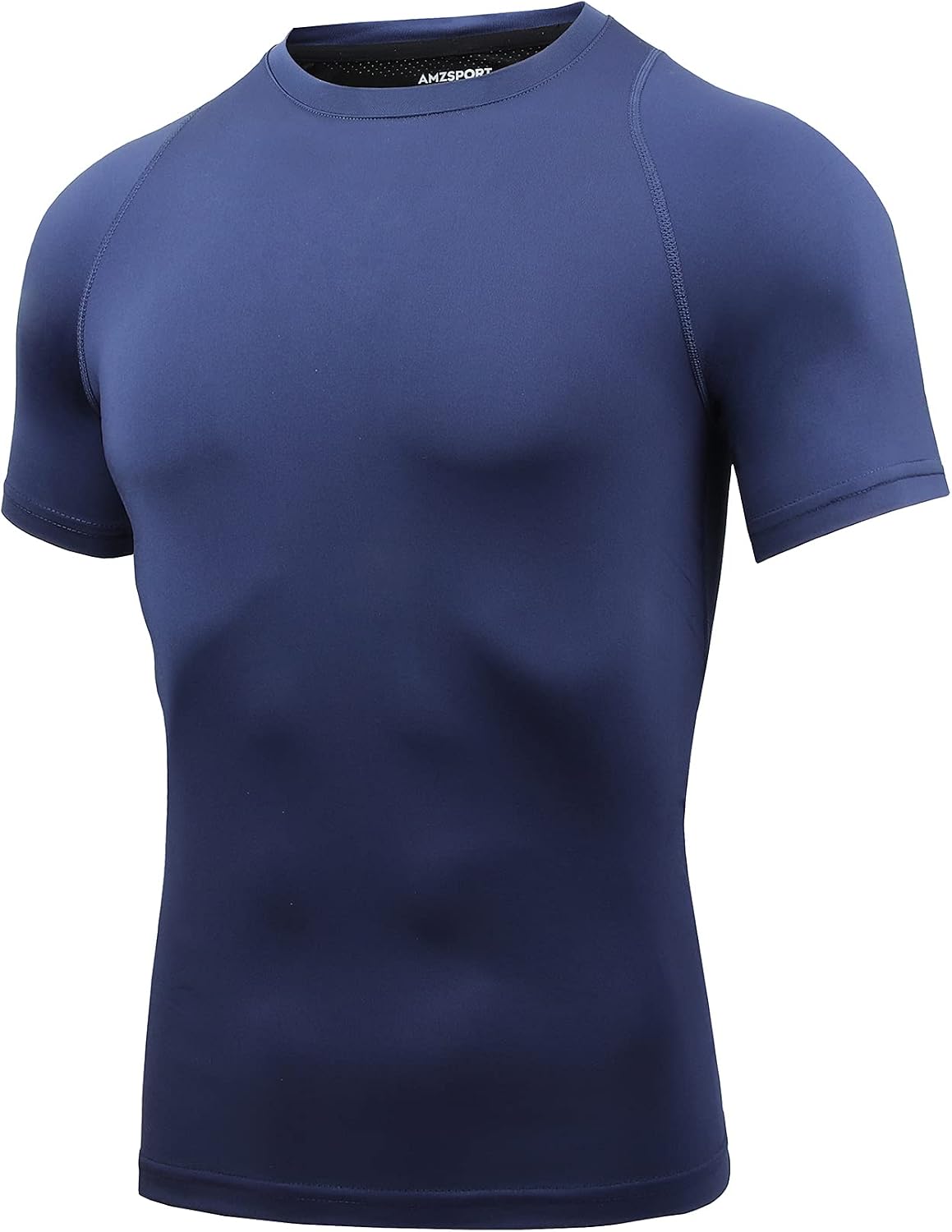 AMZSPORT Men's Short Sleeve Compression Shirt, Cool Dry Running Top
