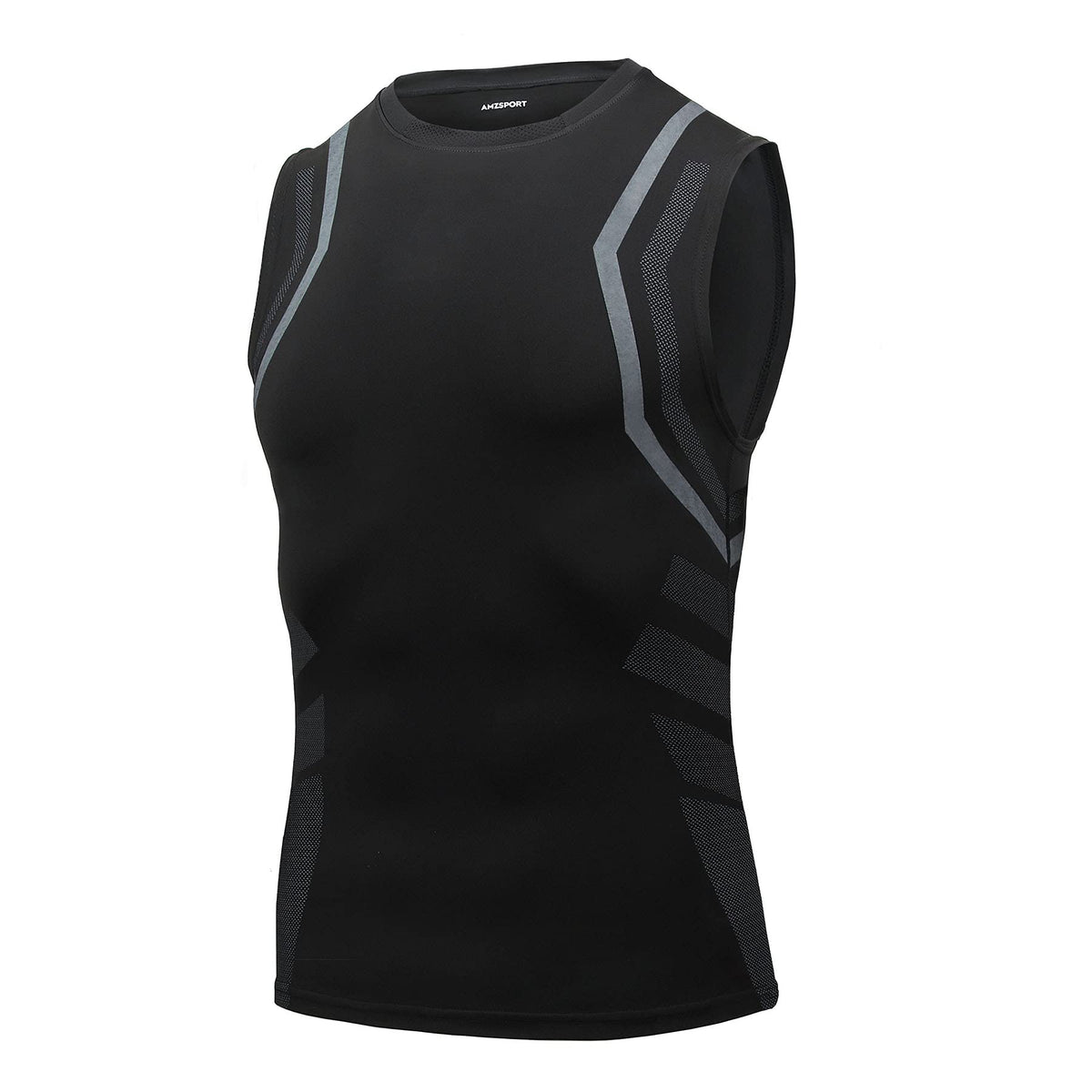 AMZSPORT Men's Compression Sleeveless Shirt, Sports Tank Top