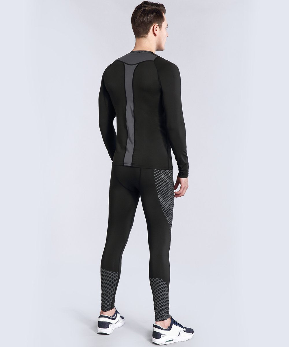 AMZSPORT Men's Long Sleeve Compression Shirt, All-Season