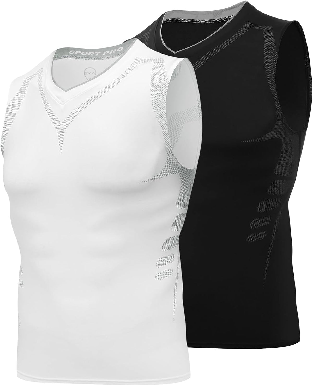 AMZSPORT Men's Compression Tank Top Sleeveless Base Layer Shirt