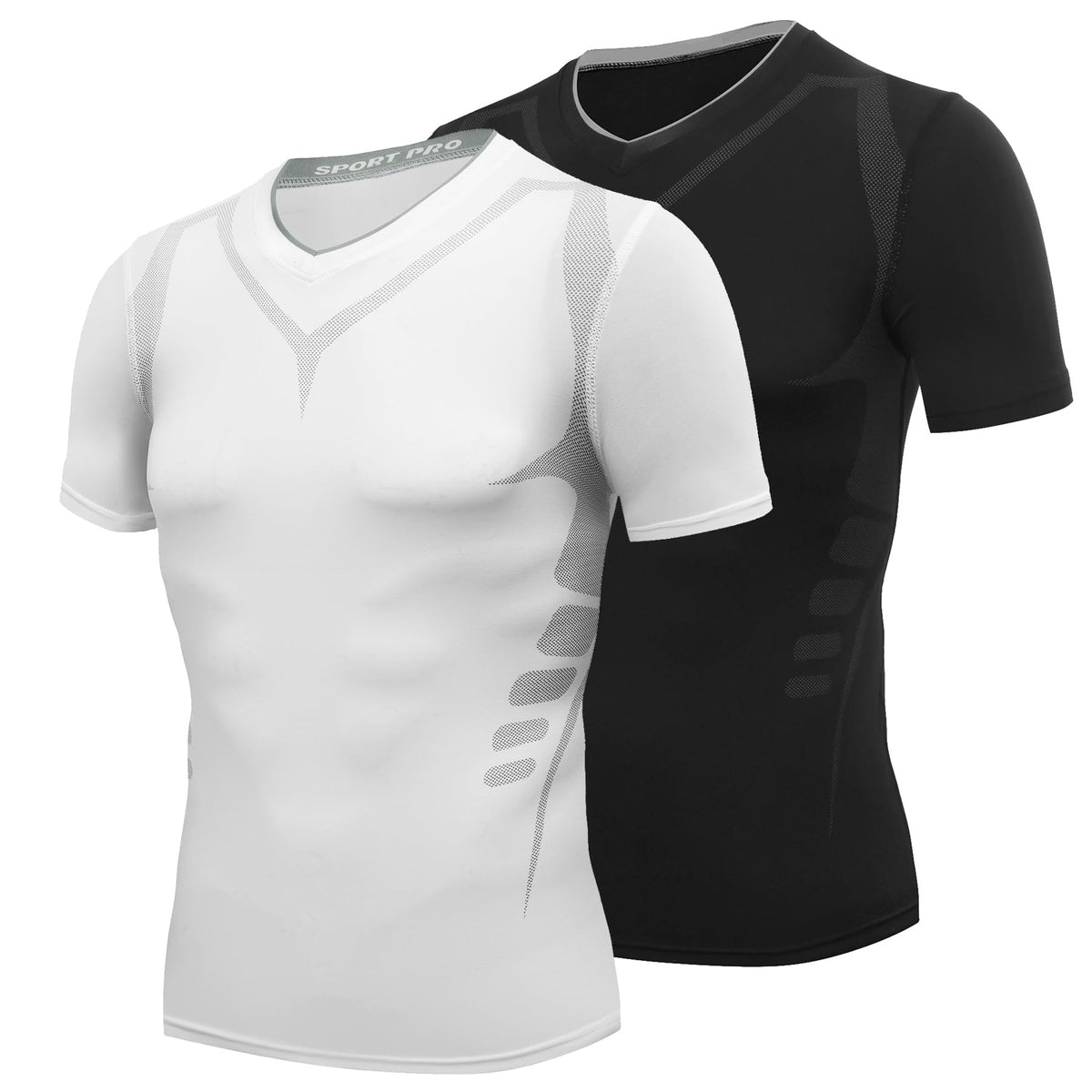AMZSPORT Men's Compression Shirt, Sports, Quick-Dry, Base Layer Top