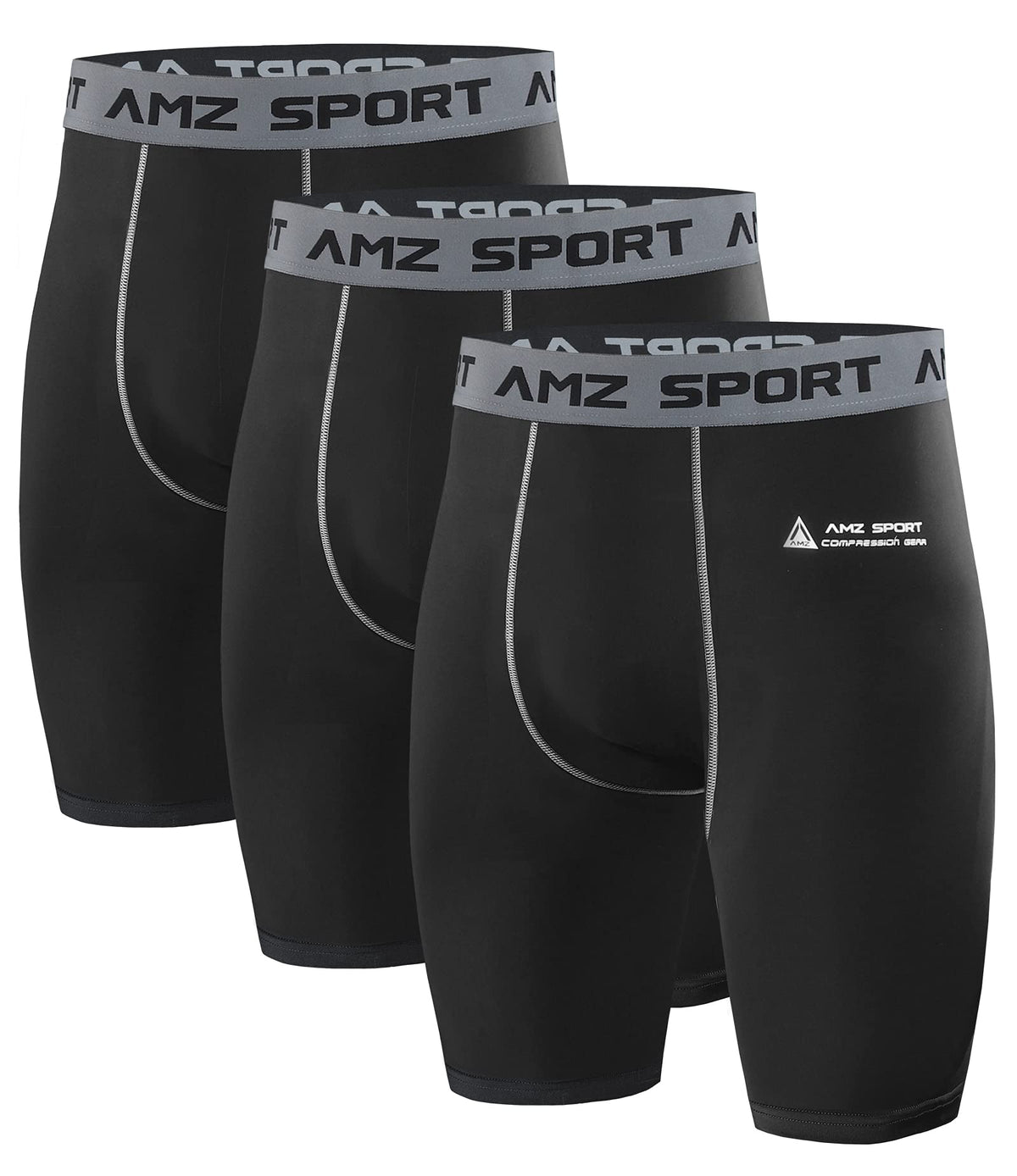 AMZSPORT Men's Breathable Compression Shorts