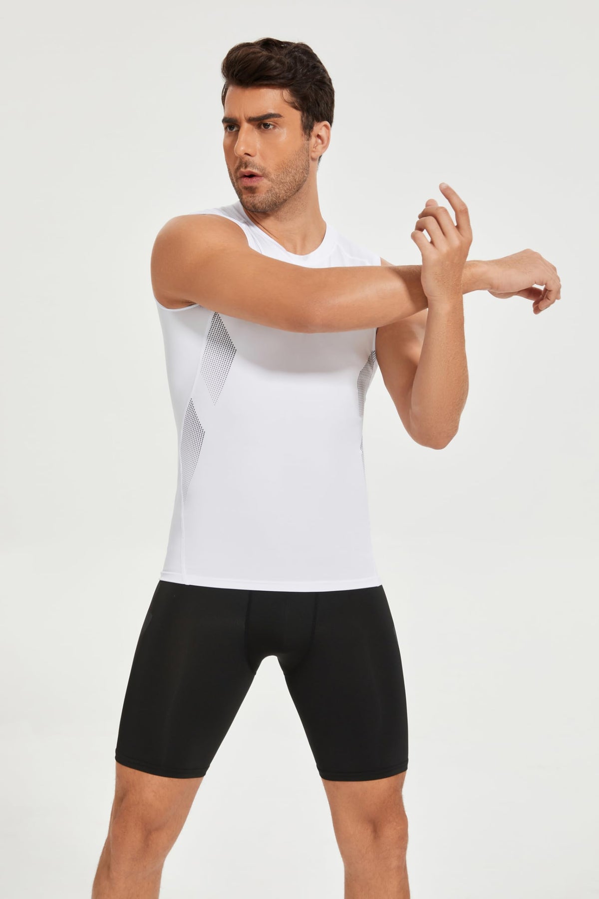 AMZSPORT Men's Sleeveless Compression Tank Top, Breathable
