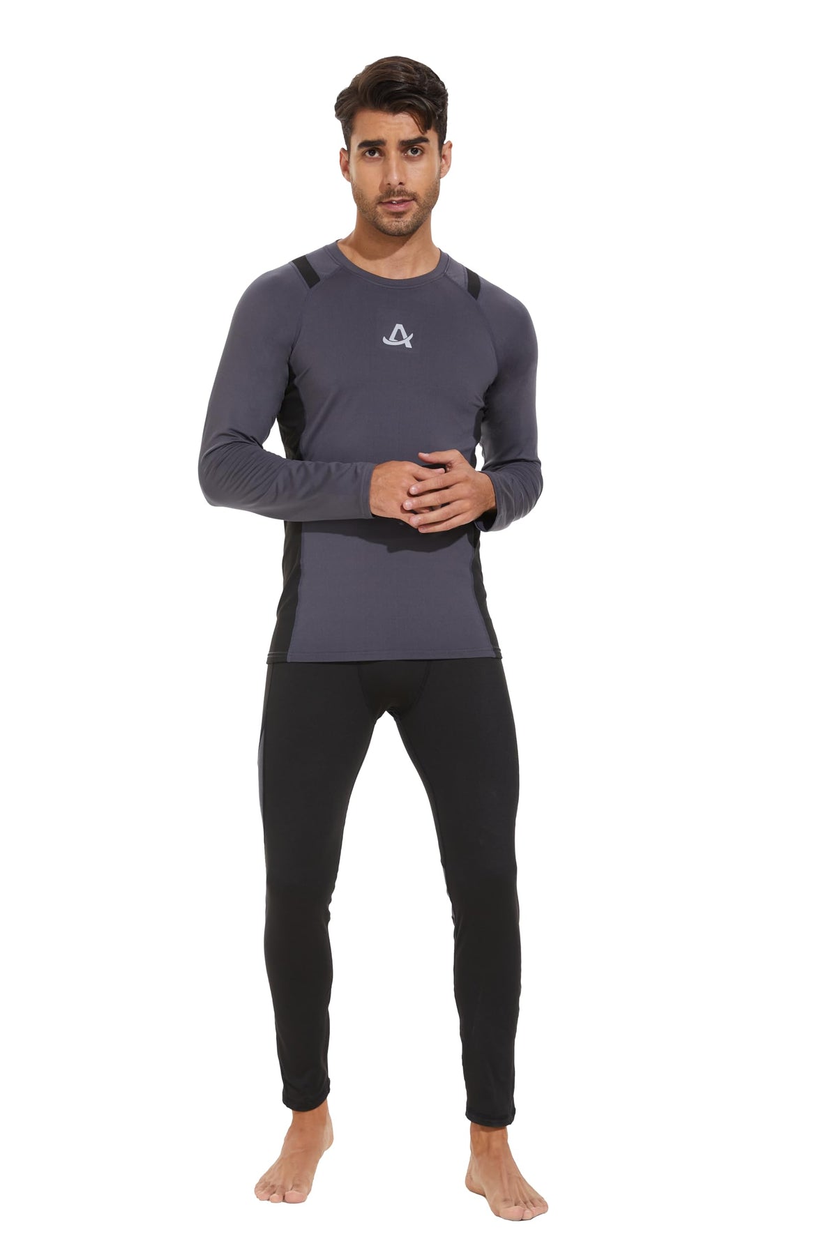 AMZSPORT Men's Warm Thermal Underwear Set, Base Layer
