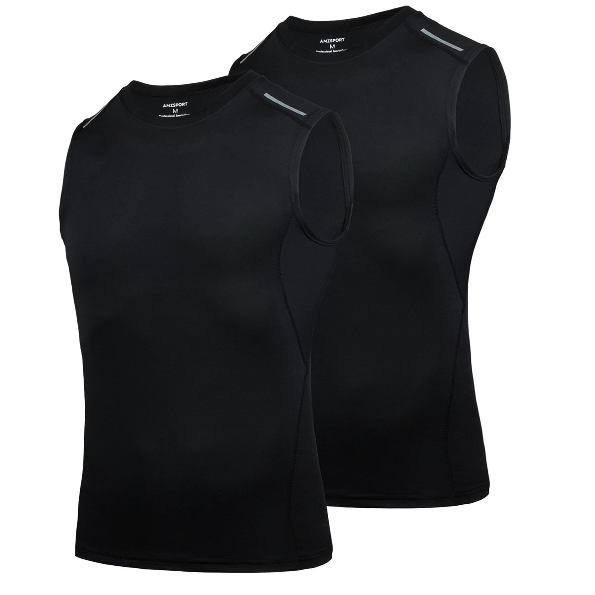 AMZSPORT Men's Sleeveless Compression Tank Top, Breathable