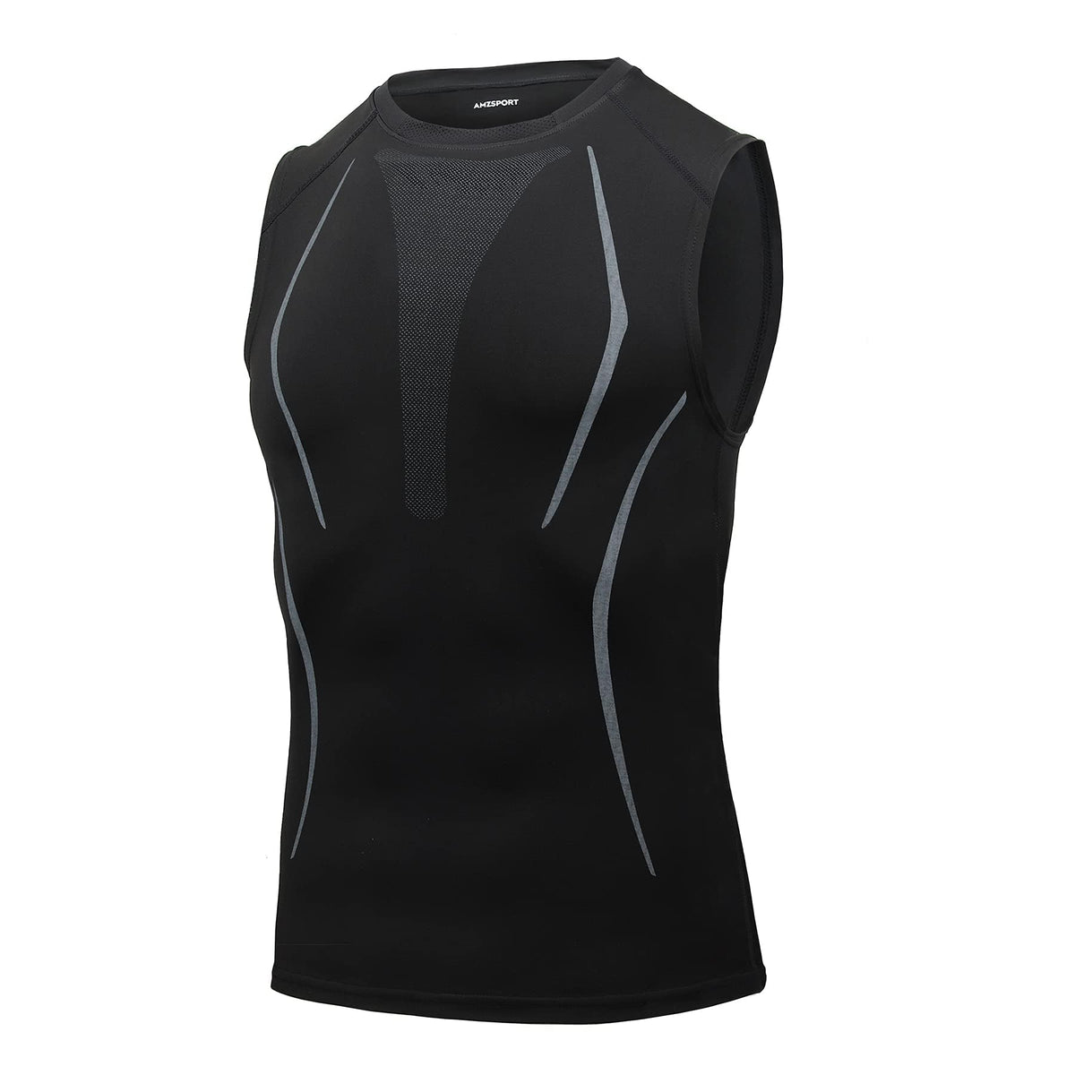 AMZSPORT Men's Compression Sleeveless Shirt, Sports Tank Top