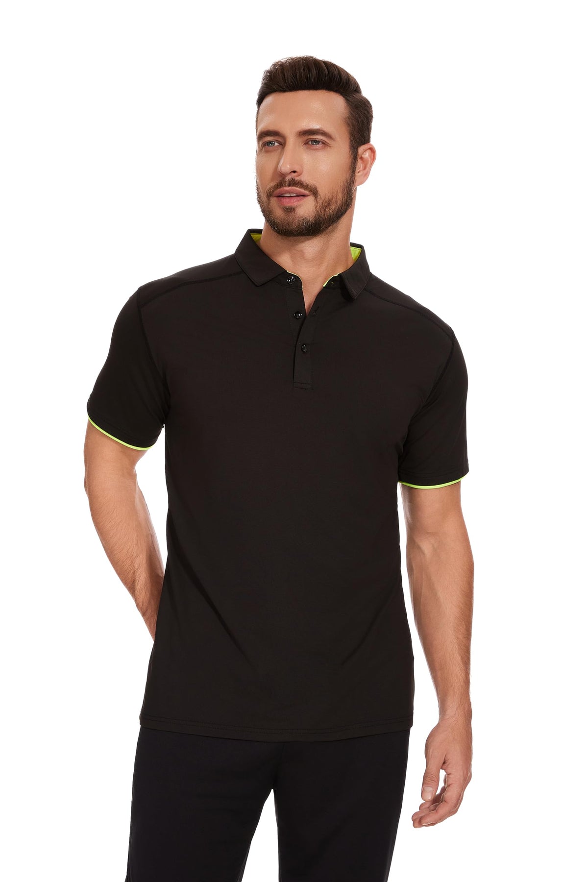 AMZSPORT 3 Pack MEN Poloshirt Basic  Polo T Shirt Slim Fit Golf