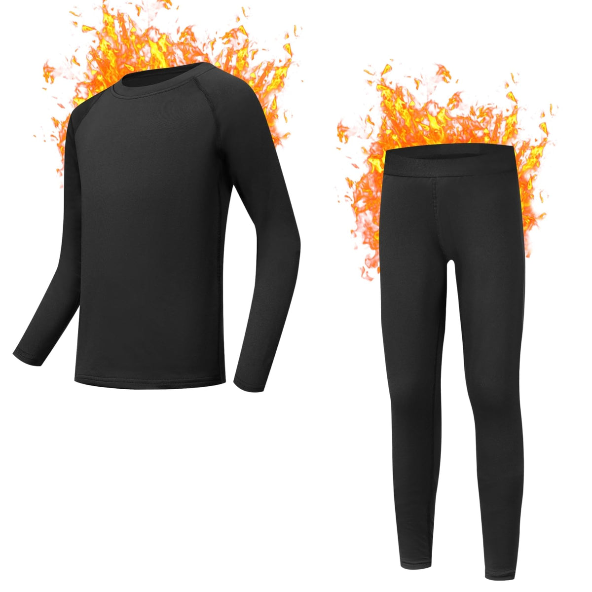 AMZSPORT Kids' Thermal Base Layer Set, Warm & Quick-Dry